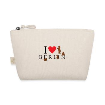 Berlin Bear I Love Berlin Christmas New Year - Organic Pouch - nature - Front