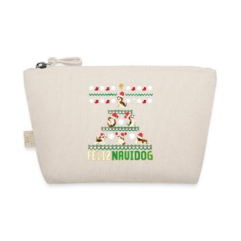 Beagles Feliz Navidog Merry Chritsmas - Organic Pouch - nature - Front