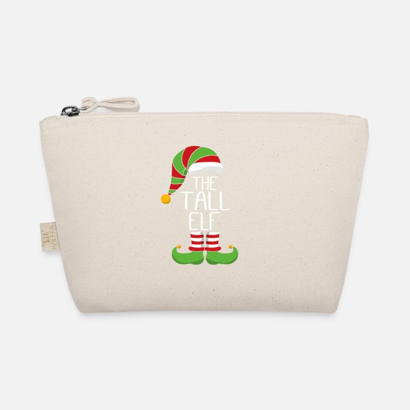 Funny Christmas Elf - The Tall Elf - Organic Pouch - nature