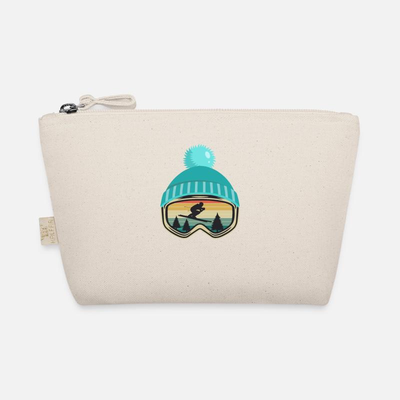 Skiing Skier Apres Ski Funny Gift Organic Pouch