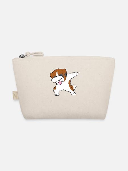 Dabbing Saint Bernard Dabbing Dog Dancing Saint - Organic Pouch - nature - Front