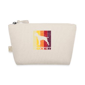 Boxer Hund Hunde Retro Hundesport Geschenk - Bio-Täschchen - Natur - Vorne