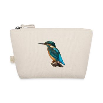 Kingfisher bird design polygonal art - Organic Pouch - nature - Front