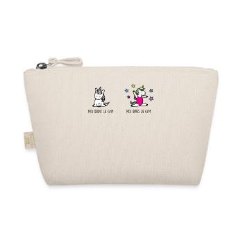 Moi avant et après la gymnastique humour licorne - Trousse biologique - nature - Devant