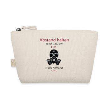 Abstand halten - riechst du den Furz - Bio-Täschchen - Natur - Vorne