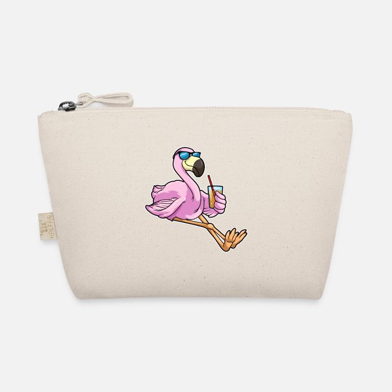 Flamant rose avec boisson avec paille Trousse biologique