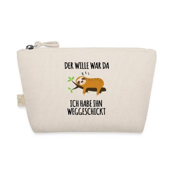 Lustiger Faultier Spruch Arbeitskollege Mitarbeite - Bio-Täschchen - Natur - Vorne