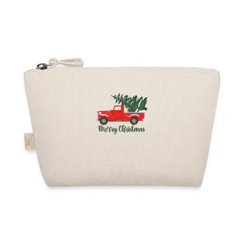 Vintage Wagon Christmas Pickup Truck Retro - Organic Pouch - nature - Front