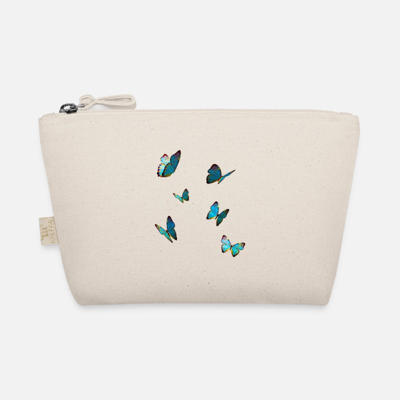 Butterflies Blue - Organic Pouch - nature