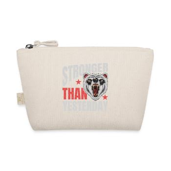 Stronger Than Yesterday - Gym Kraftsport Fitness - Bio-Täschchen - Natur - Vorne