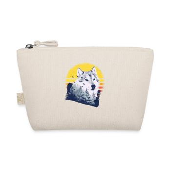 Wolf Motiv Natur Wölfe - Bio-Täschchen - Natur - Vorne