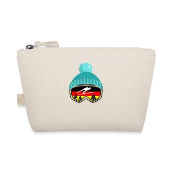 Ski jumping Skiflug Germany funny gift - Organic Pouch - nature - Front