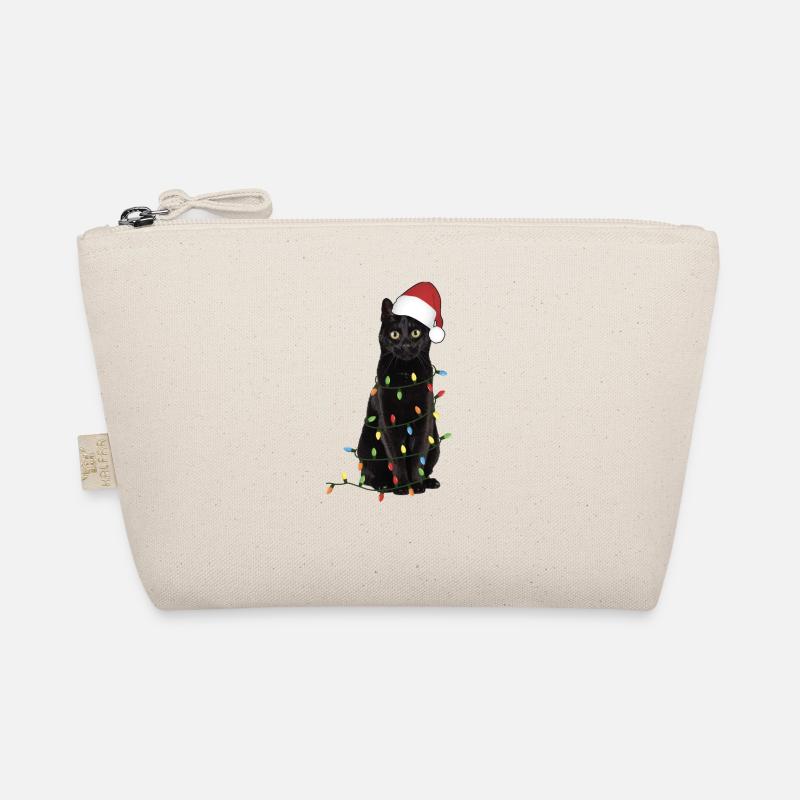 Chat noir de Noël Trousse biologique