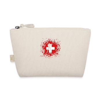 Biathlon Gift for Winter Sports Fans Switzerland - Organic Pouch - nature - Front