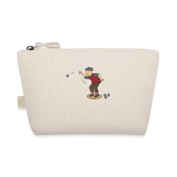 Frenchman plays petanque for a petanque - Organic Pouch - nature - Front