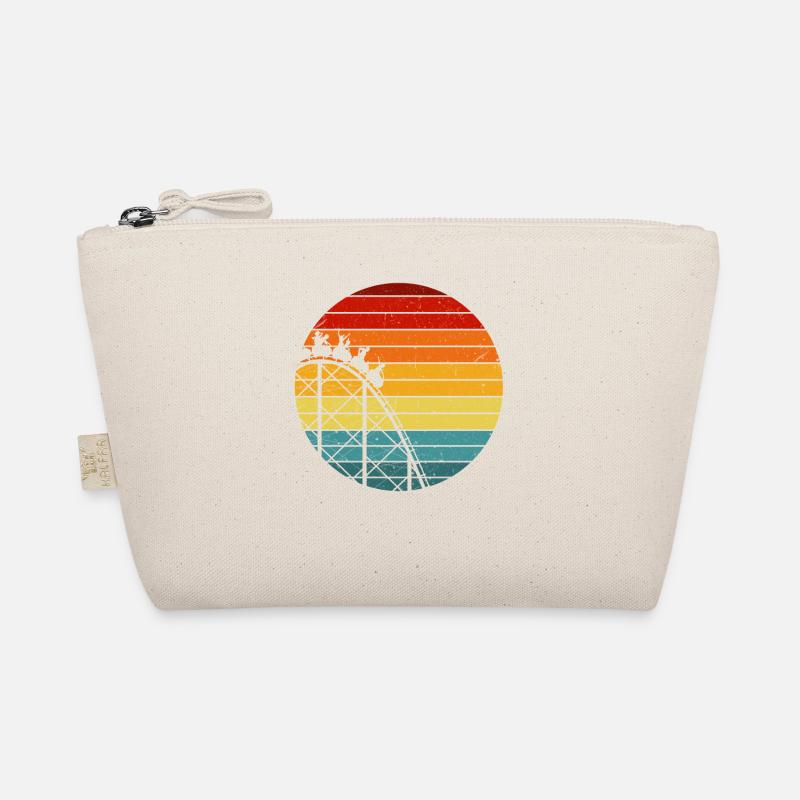 Vintage Roller Coaster Design - Organic Pouch - nature
