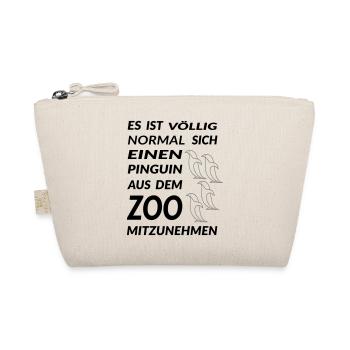 Pinguin aus dem Zoo - Vector Farben - Bio-Täschchen - Natur - Vorne