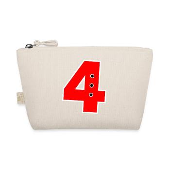 Number 4 red - Organic Pouch - nature - Front