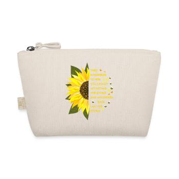Sonnenblumen Blüte mit Text - Bio-Täschchen - Natur - Vorne