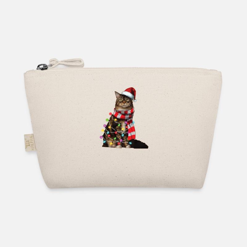 Christmas Cat Lover Kitty Xmas Holiday Present Organic Pouch