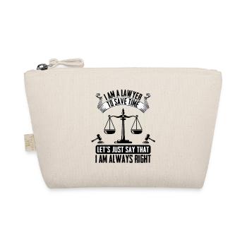 I am a lawyer i am always right - Organic Pouch - nature - Front