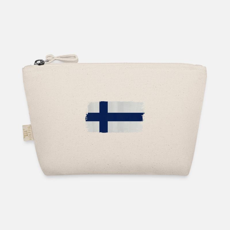 Finnish Flag Acrylic Look Organic Pouch