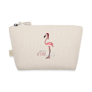 Merry Pinkmas Merry pink flamingo Christmas - Organic Pouch - nature - Front