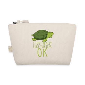 T-shirt de tortue - j'aime juste vraiment les tortues, ok! - Trousse biologique - nature - Devant