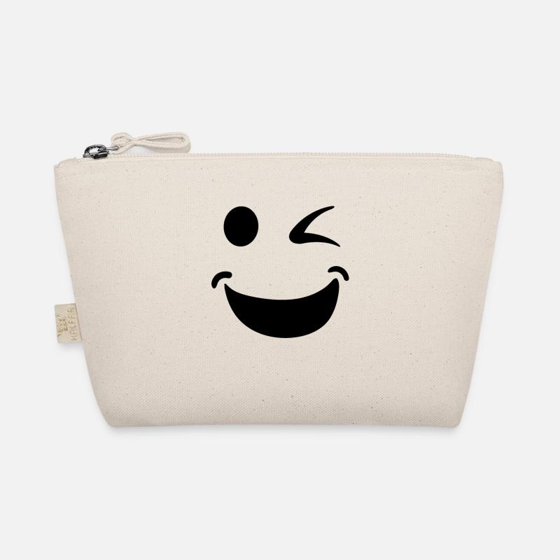 Laughing face funny face carnival costume Organic Pouch