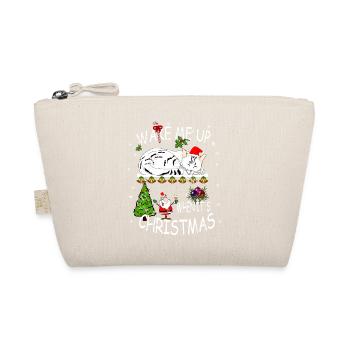 Happy Holidays with cat - Organic Pouch - nature - Front