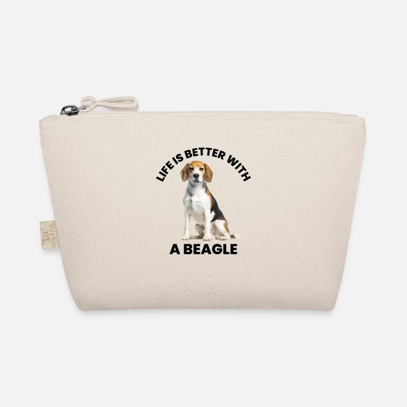 Beagle Owner Design Mit einem Beagle ist das Leben besser - Bio-Täschchen - Natur