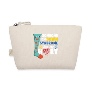 Cadeau d'amour de coeur de chaussette de syndrome de Down - Trousse biologique - nature - Devant