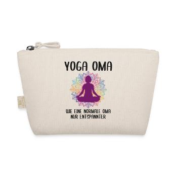 Yoga Oma Großmutter Lustiger Spruch Geschenk - Bio-Täschchen - Natur - Vorne