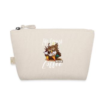 Night Owl Owl Life Begins After Coffee - Organic Pouch - nature - Front