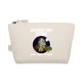 Zombies essen Gehirne Keine Sorge, ich bin Veganer - Bio-Täschchen - Natur - Vorne