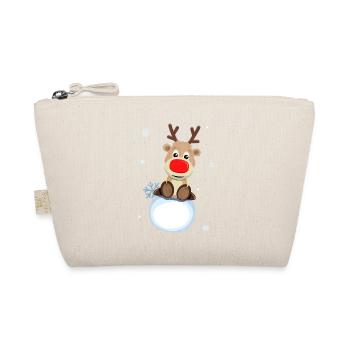 Joyeux Noël Rennes flocons de neige Rudolph - Trousse biologique - nature - Devant