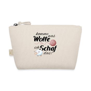 Schöner Wolle Spruch für Omas Geschenk - Bio-Täschchen - Natur - Vorne