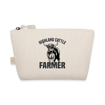 Highland Cattle Farmer cows cow farmer - Organic Pouch - nature - Front