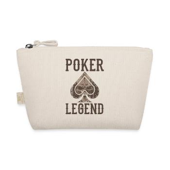 POKERN Geschenk Pokerspieler für Poker Spieler - Bio-Täschchen - Natur - Vorne