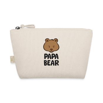 Papa Bear Boys Papa Bear Cute Papa Bear - Organic Pouch - nature - Front