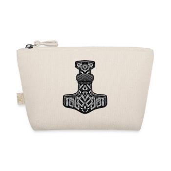 Thors Hammer Mjölnir Wikinger Design - Bio-Täschchen - Natur - Vorne