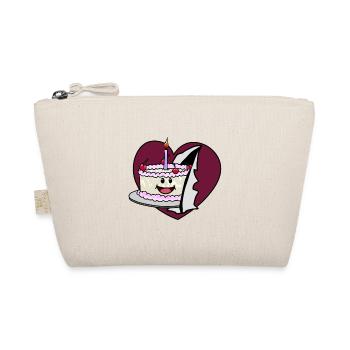 Heart birthday tart congratulation cake pastry - Organic Pouch - nature - Front