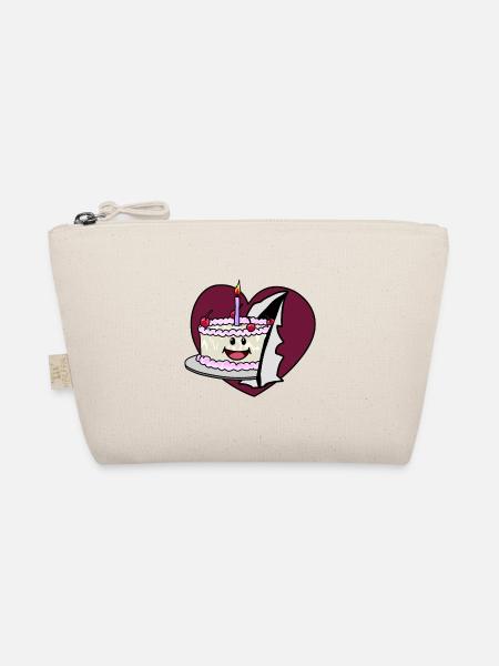Heart birthday tart congratulation cake pastry - Organic Pouch - nature - Front