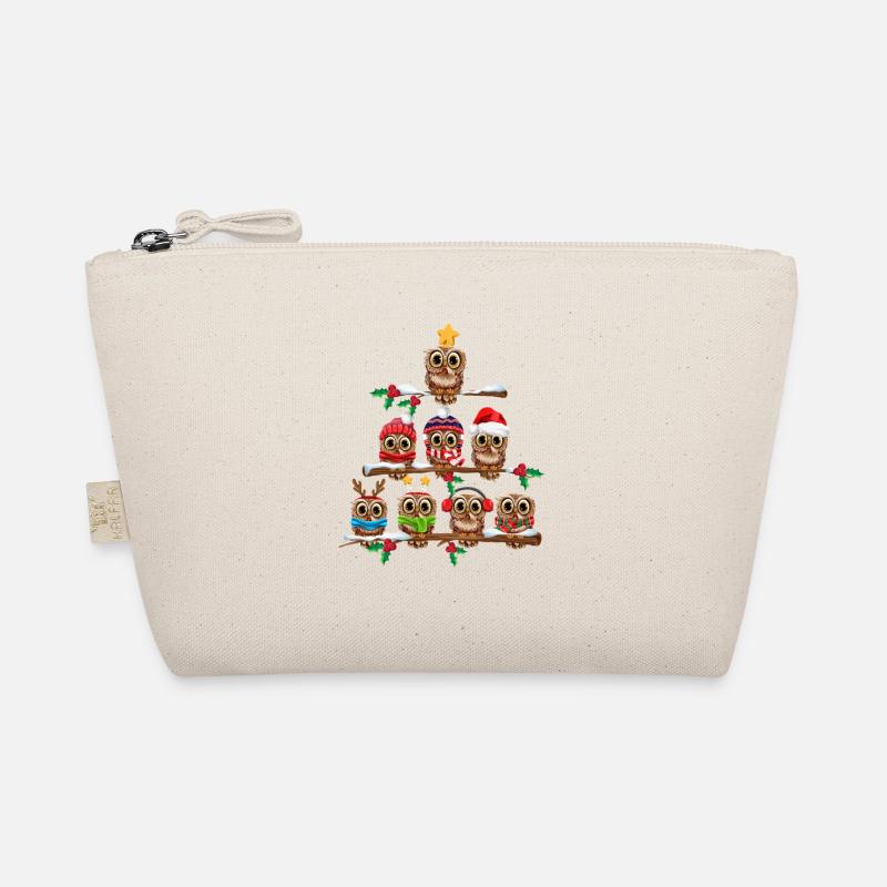 Eulen Weihnachtsbaum Weihnachten Eule Lustiges Eul Bio-Täschchen
