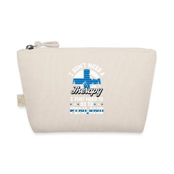 Finnland Therapie Helsinki Heimat Flagge Geschenk - Bio-Täschchen - Natur - Vorne