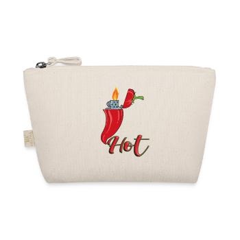 Lustige Peperoni mit Feuerzeug Chilischote Chili - Bio-Täschchen - Natur - Vorne