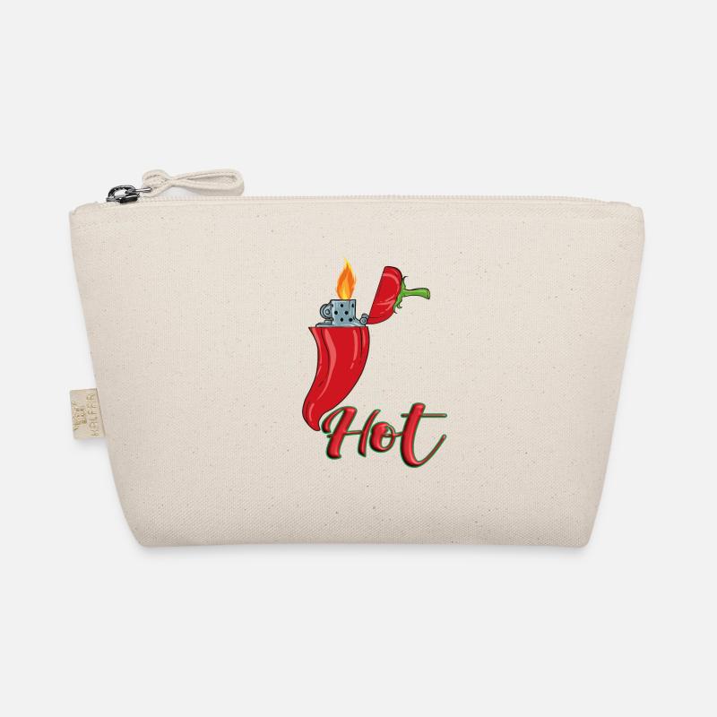 Lustige Peperoni mit Feuerzeug Chilischote Chili - Bio-Täschchen - Natur