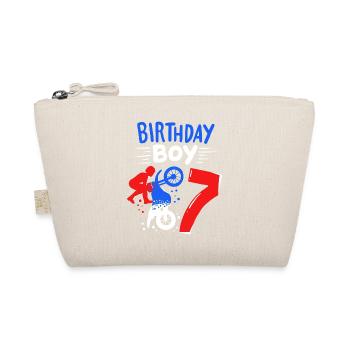 7th Birthday Motocross Dirt Bike - Organic Pouch - nature - Front