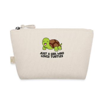 Just A Girl Who Loves Turtles Cartoon Sea Turtle - Organic Pouch - nature - Front