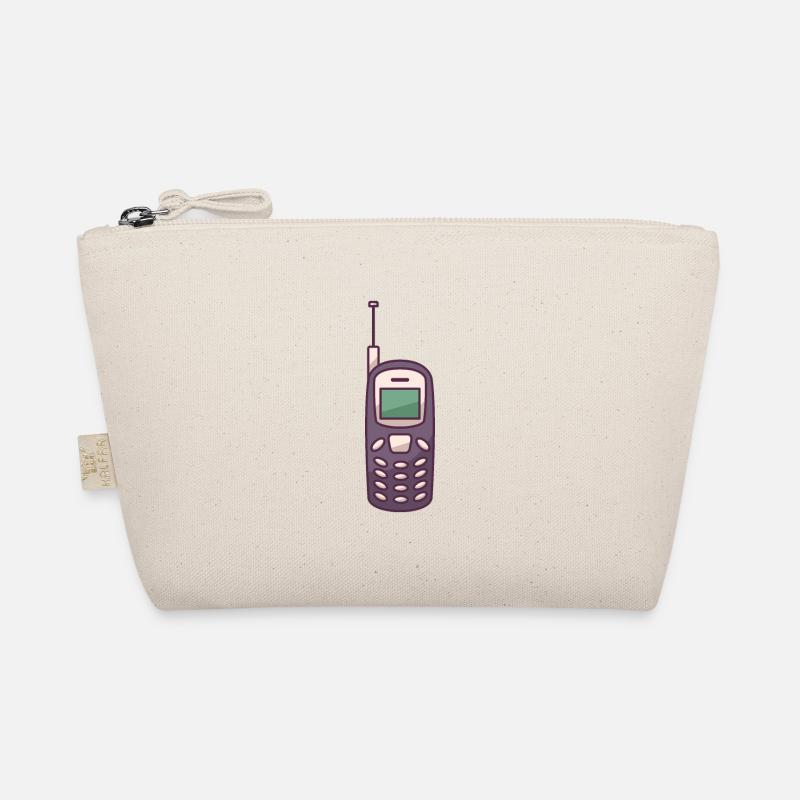 Retro Gsm Handy - Bio-Täschchen - Natur